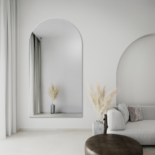 Oglindă de baie semi-ovală - FRANK