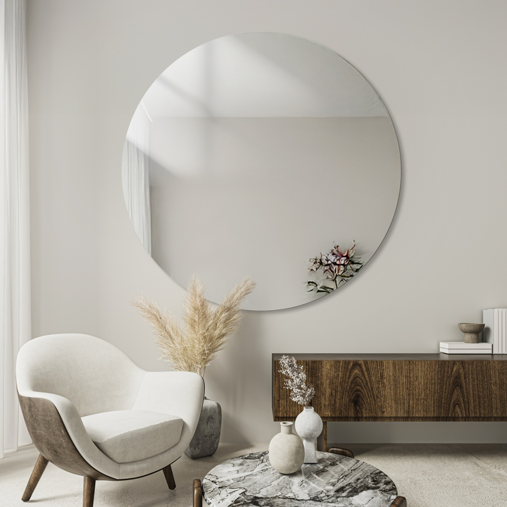 Oglindă rotundă pentru baie lustruită - CERC