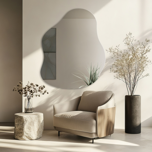 Oglindă decorativă cu formă organică - STONE