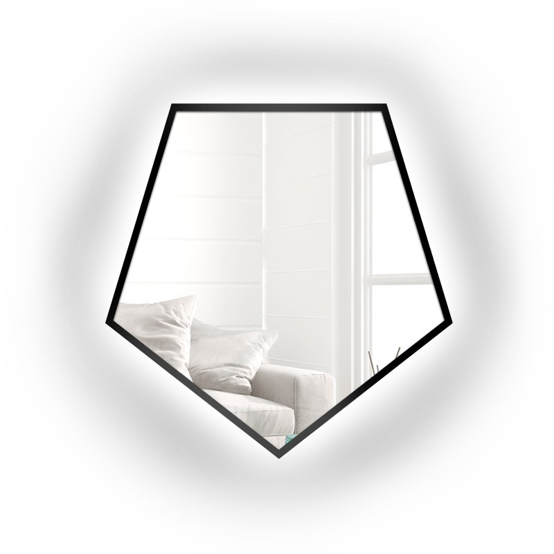 Oglindă de formă geometrică în ramă cu iluminare – PENTA ÎN CADRU LED