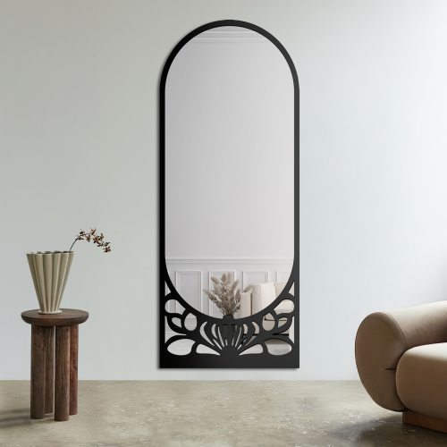 Oglindă semi-ovală cu decor MDF ajurat – VERONELLE ARDELLA 80x200