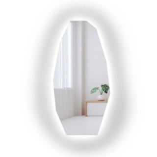 Oglindă decorativă cu formă organică ascuțită și iluminare - PIRYT LED