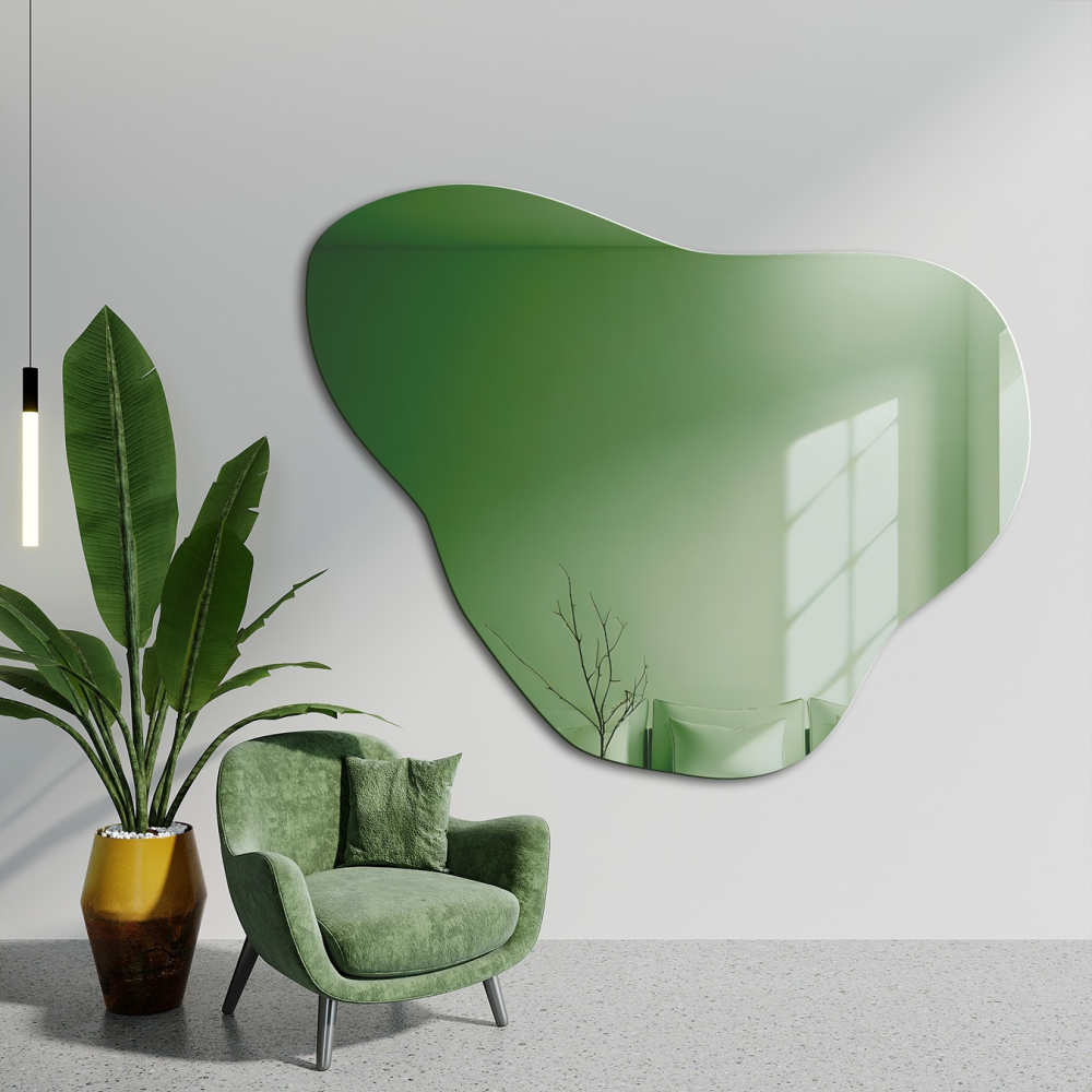 Oglindă verde neregulată - EMERALD GREEN