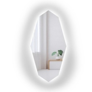 Oglindă decorativă cu formă organică ascuțită și iluminare - RIOLIT LED
