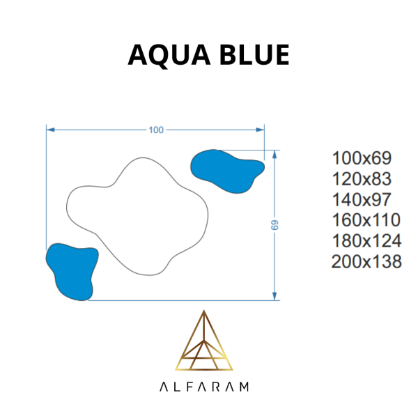 Oglindă albastră neregulată - AQUA BLUE