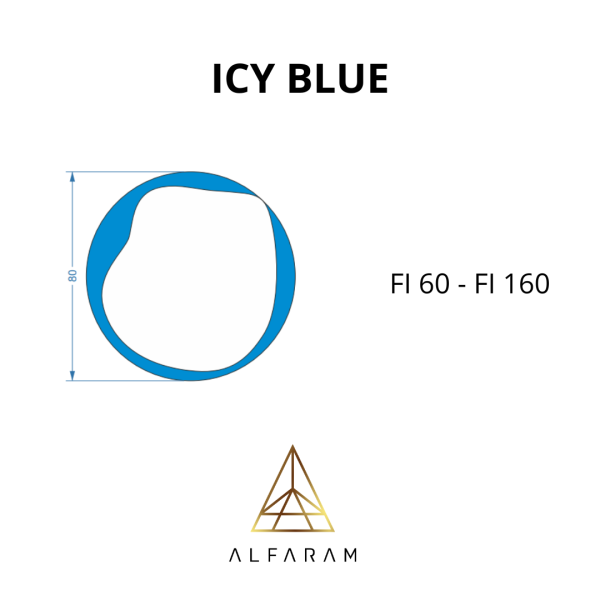 Oglindă albastră neregulată - ICY BLUE