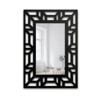 Oglindă în ramă decorativă din MDF traforat - ROZEL - culoarea ramei la alegere
