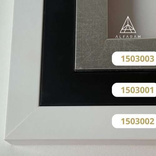 Oglindă în ramă neagră cu iluminare - 1503 LED - pe măsură