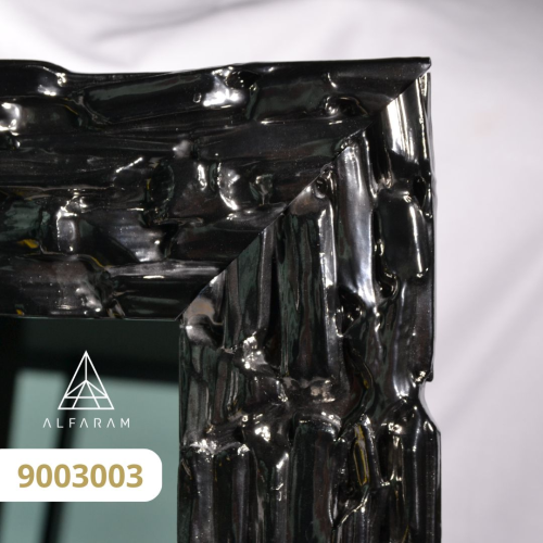 Oglindă de perete de lux în ramă grafit bogat decorată - 9003003