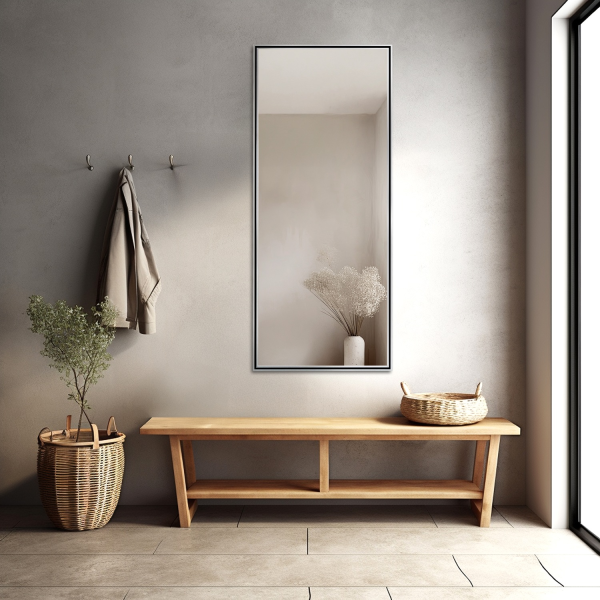 Oglindă în ramă decorativă delicată din lemn - 1501 - culoarea ramei la alegere