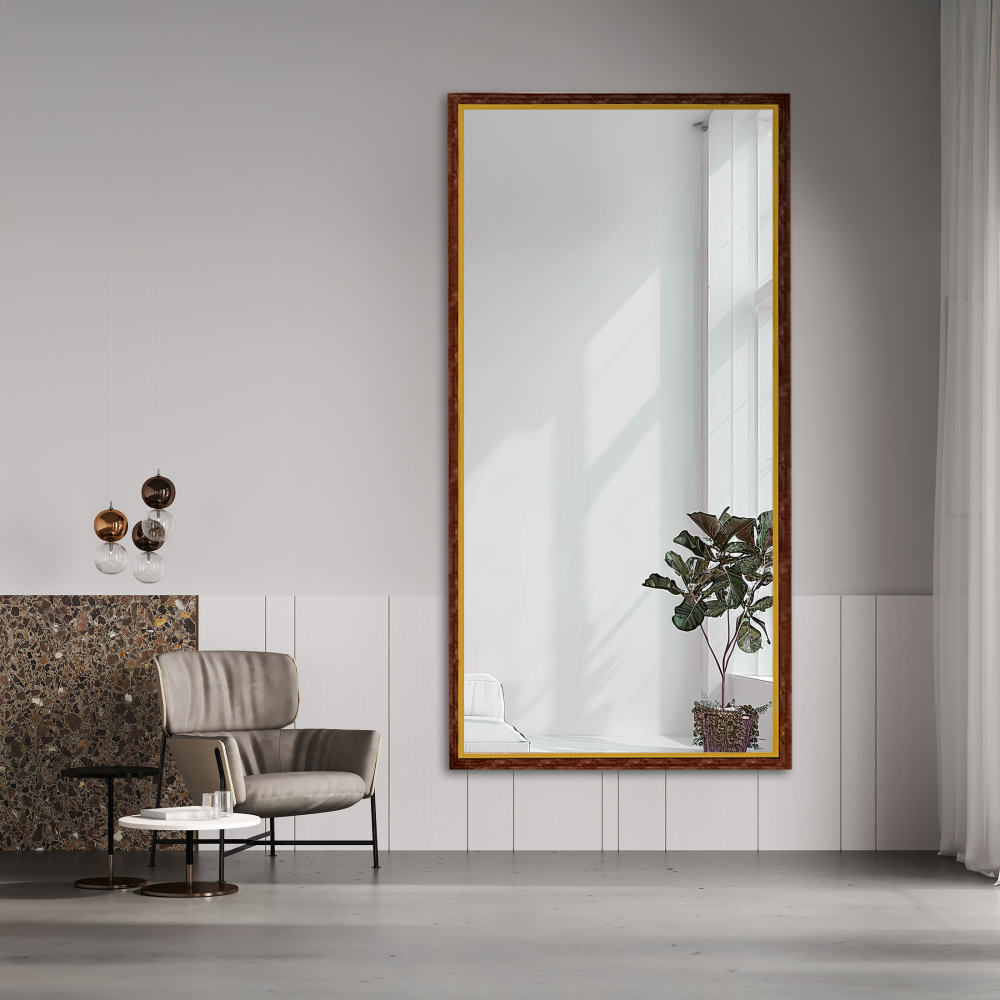 Oglindă în ramă decorativă delicată din lemn - 2801 - culoarea ramei la alegere