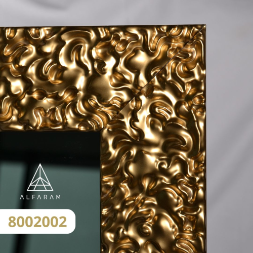 Oglindă Glamour cu ramă aurie, lucioasă - 8002002