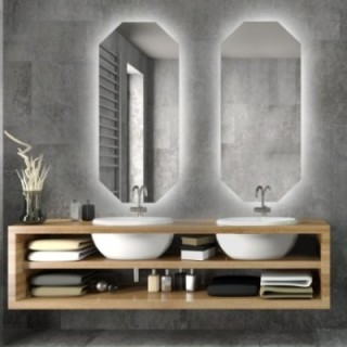 Set de oglinzi octogonale cu iluminare - OKTAGON LED SET