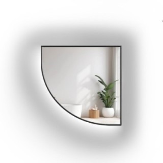 Oglindă sfert de cerc înramată cu iluminare - SFERT ÎN RAMĂ LED