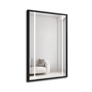 Oglindă cu ramă neagră cu iluminare - 1503 LED II - culoare la alegere a ramei