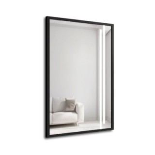 Oglindă în ramă neagră cu iluminare - 1503 LED III - culoare la alegere a ramei