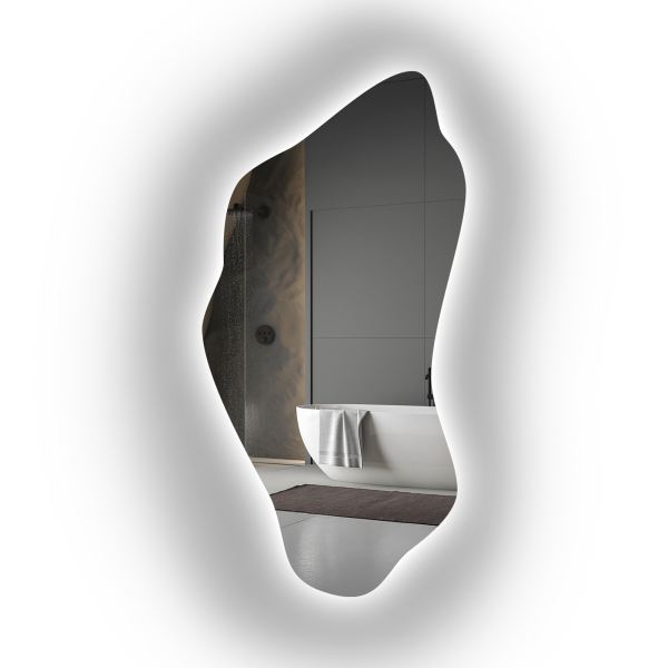 Oglindă cu formă neregulată și iluminare din spate - PIENA LED