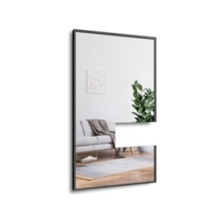 Oglindă mare modernă în ramă de lemn cu decupaj de dulap 1503