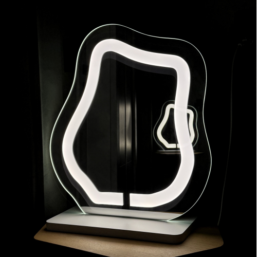 Oglindă cosmetică cu iluminare din spate sablată - FLOW LED PETITE