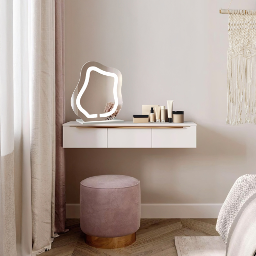 Oglindă cosmetică cu iluminare din spate sablată - FLOW LED PETITE