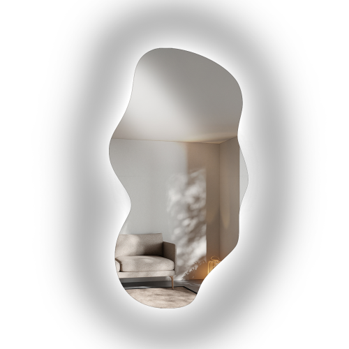 Oglindă cu formă organică și iluminare interioară - VERALUCE LED