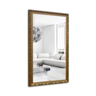 Oglindă în ramă de lemn ornamentală aurie - 5004003