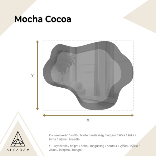 Oglindă neregulată pe placă maro – MOCHA COCOA