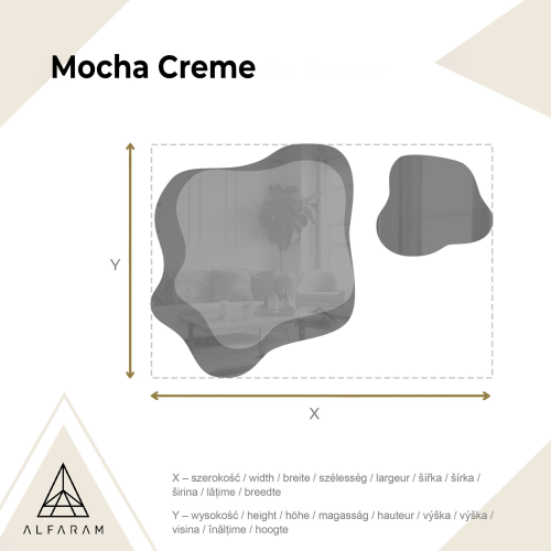 Oglinzi neregulate pe placă maro – MOCHA CREME