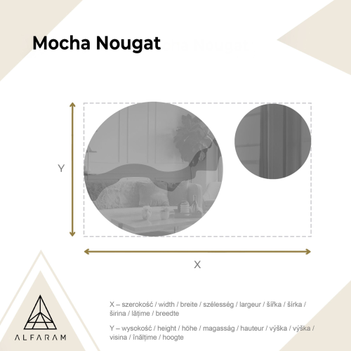 Oglinzi rotunde pe placă maro – MOCHA NOUGAT