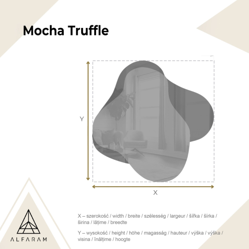 Oglindă neregulată pe placă maro – MOCHA TRUFFLE