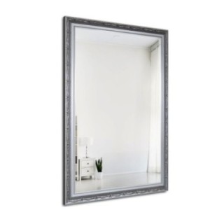 Oglindă în ramă argintie ornamentată - 8001001