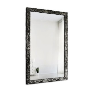 Oglindă de perete de lux în ramă grafit bogat decorată - 9003003
