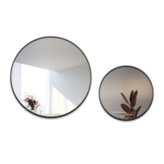 Set de oglinzi rotunde cu ramă neagră din MDF SLIM - OTYLIA SET - culoarea ramei la alegere