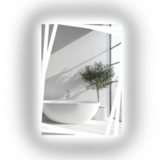 Oglindă rectangulară cu iluminare decorativă sablată – CARDS LED
