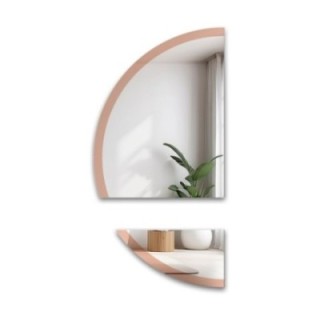 Oglindă pentru toaletă în două părți, cu ramă oglindă – DOPPIO SHINE