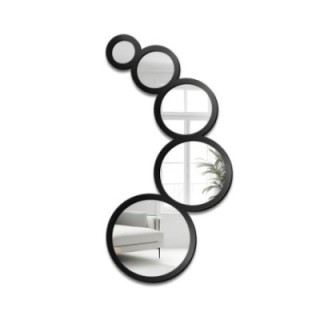 Oglindă decorativă cu 5 roți în ramă MDF - DYZMA - culoarea ramei la alegere