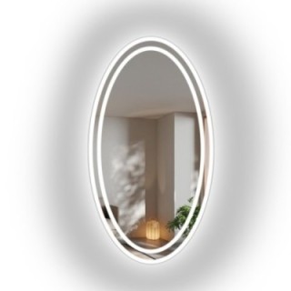 Oglindă eliptică sablată cu iluminare - FRIDA LED II