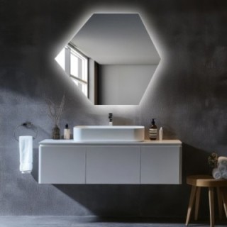 Oglindă de formă geometrică cu iluminare – GEOME LED