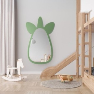 Oglindă decorativă de perete pentru copii în ramă MDF - UNICORN