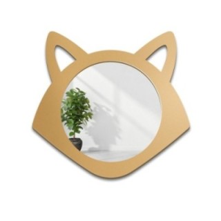 Oglindă decorativă de perete pentru copii în ramă MDF - VULPE