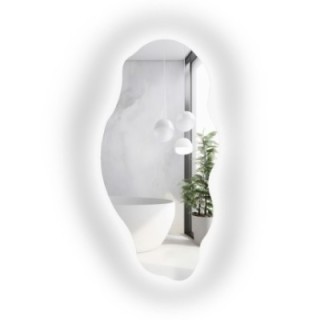 Oglindă decorativă cu formă organică și iluminare - LOLIT LED