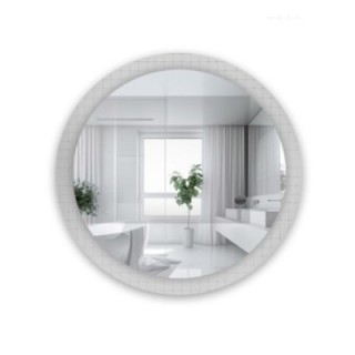 Oglindă decorativă rotundă pe sticlă ornamentală Master Flex - LUXORA FROSTED