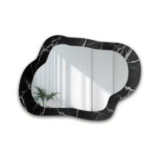 Oglindă neregulată pe marmură negru-argintiu – MARBLE GRISO