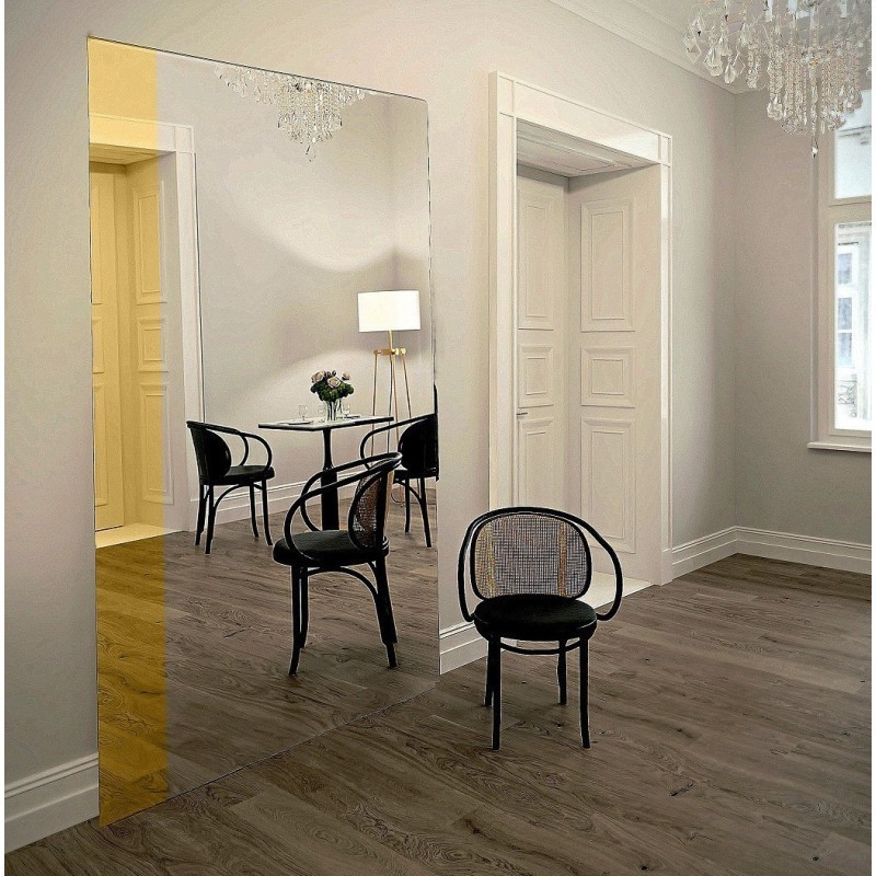 Oglindă decorativă mare cu bandă aurie strălucitoare - MORGAN