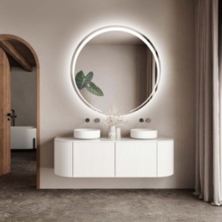 Oglindă rotundă pentru baie cu iluminare - NELA LED