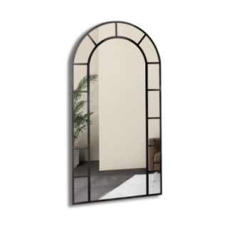 Oglindă semiovală cu muntins în ramă de mdf - FEREASTRĂ III - culoarea ramei la alegere