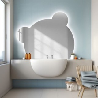 Oglindă pentru baia copiilor cu iluminare – PANDA LED