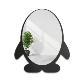 Oglindă decorativă de perete pentru copii în ramă MDF - PINGUINa