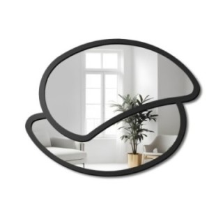 Oglindă cu ramă din MDF negru mat - RINA - culoarea ramei la alegere