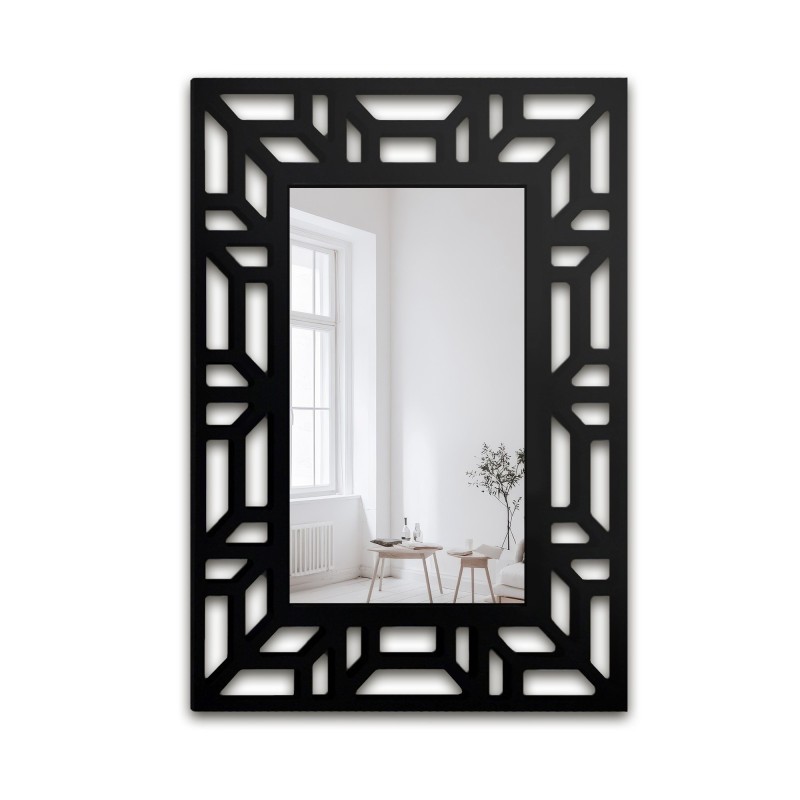 Oglindă în ramă decorativă din MDF traforat - ROZEL - culoarea ramei la alegere